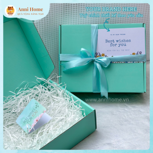 Hộp quà tặng màu xanh - Anni Home