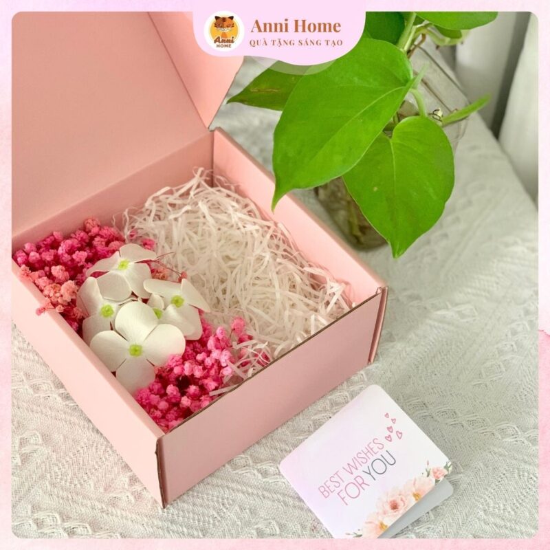 Kraft Box - Hộp kraft hồng size S - 15*15*7.5 cm