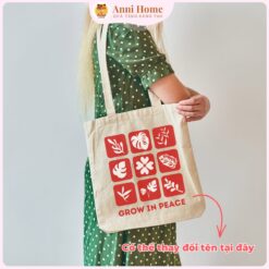Túi tote thiết kế | loại chất lượng có khoá kéo và túi phụ